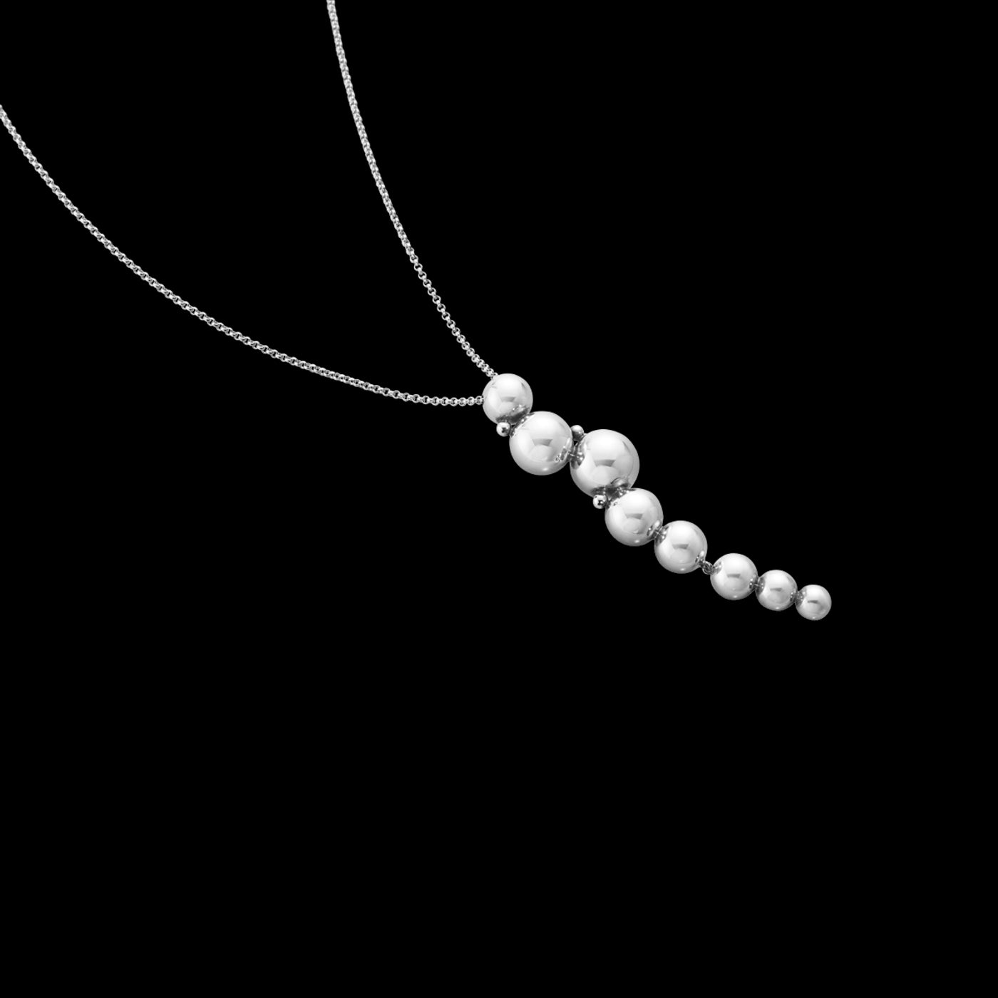 Silver Moonlight Grapes LongPendant