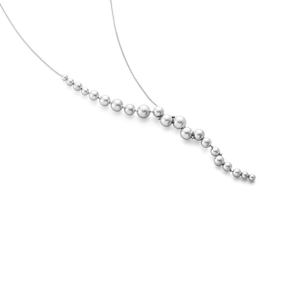 Silver Moonlight Grapes Necklace