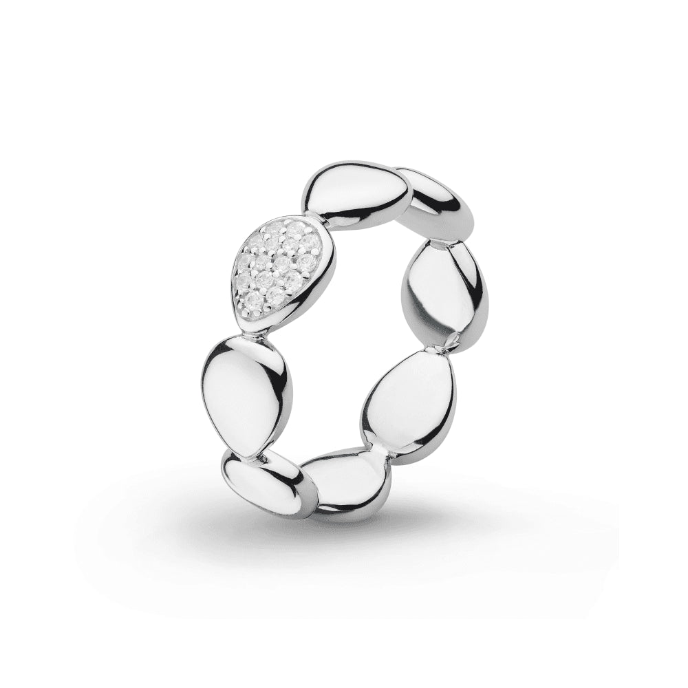 Silver Coast Pebble Glisten CZ Ring