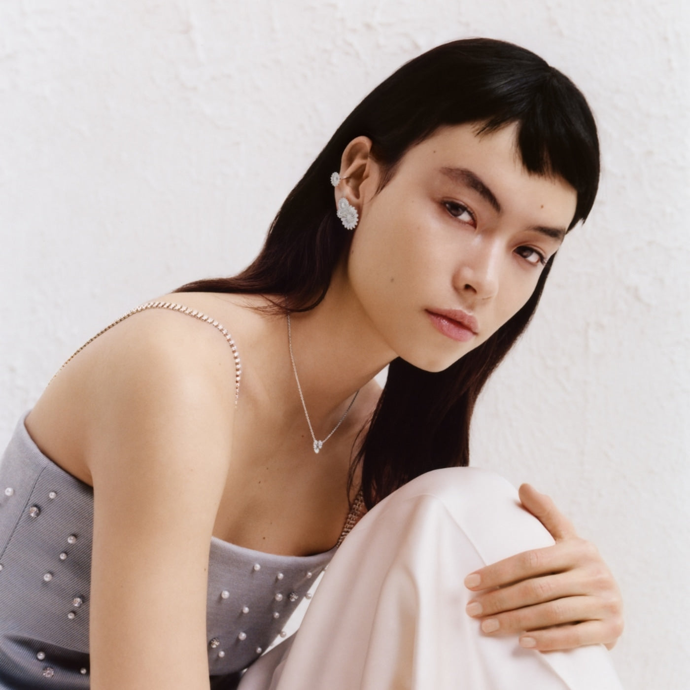 Silver Daisy Stud Earrings