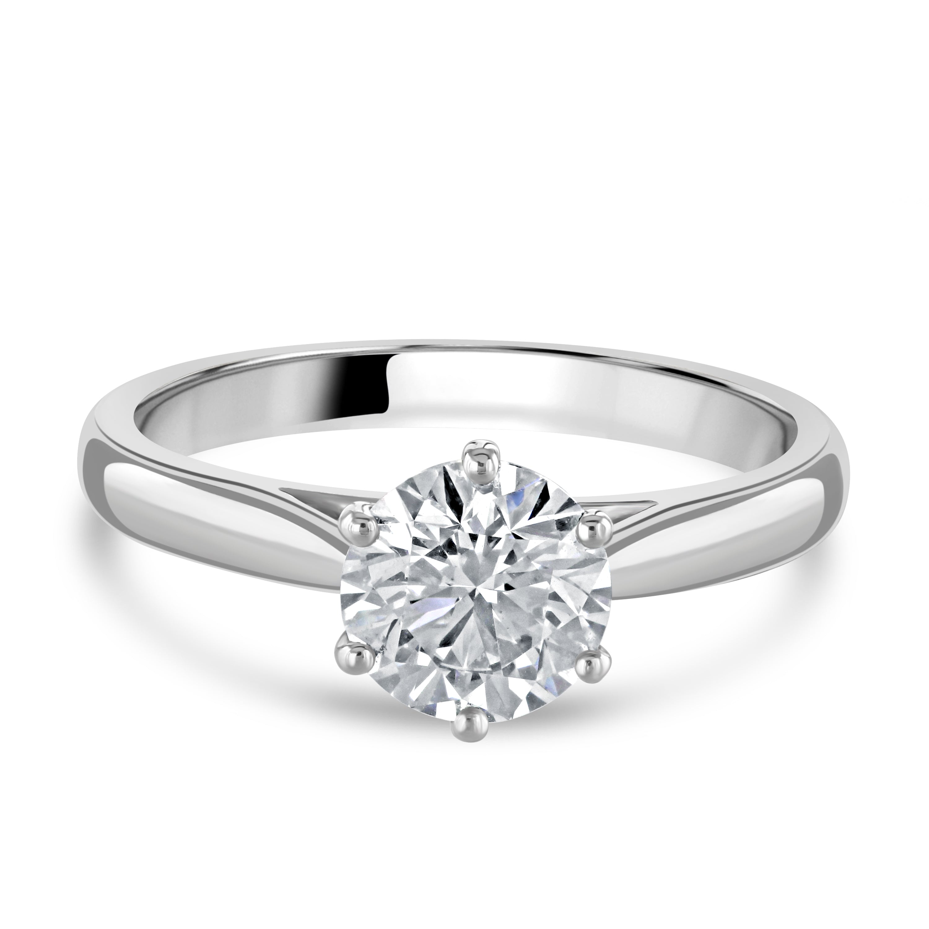 Platinum GIA Certificated 1.27ct Diamond Solitaire Ring