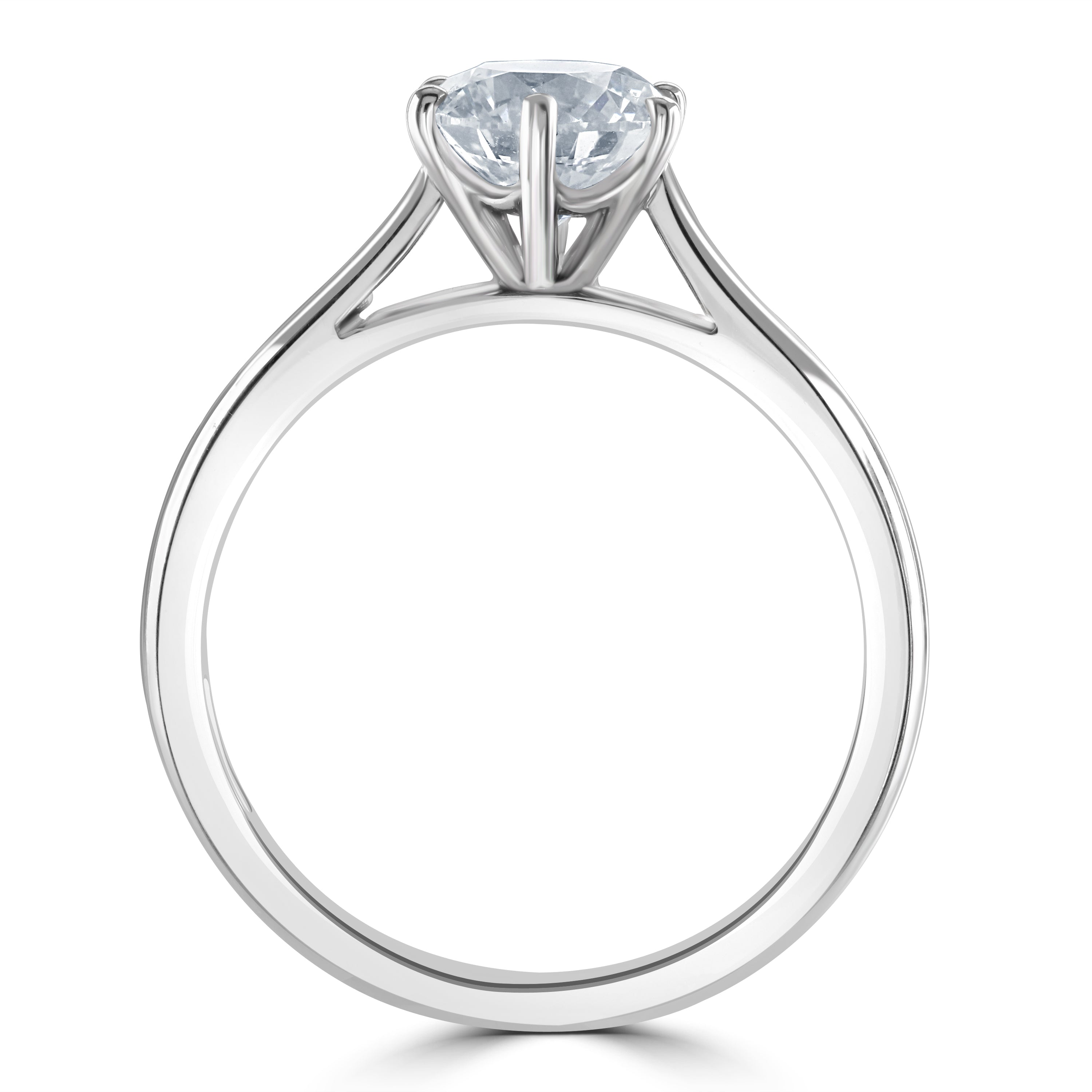 Platinum GIA Certificated 1.27ct Diamond Solitaire Ring