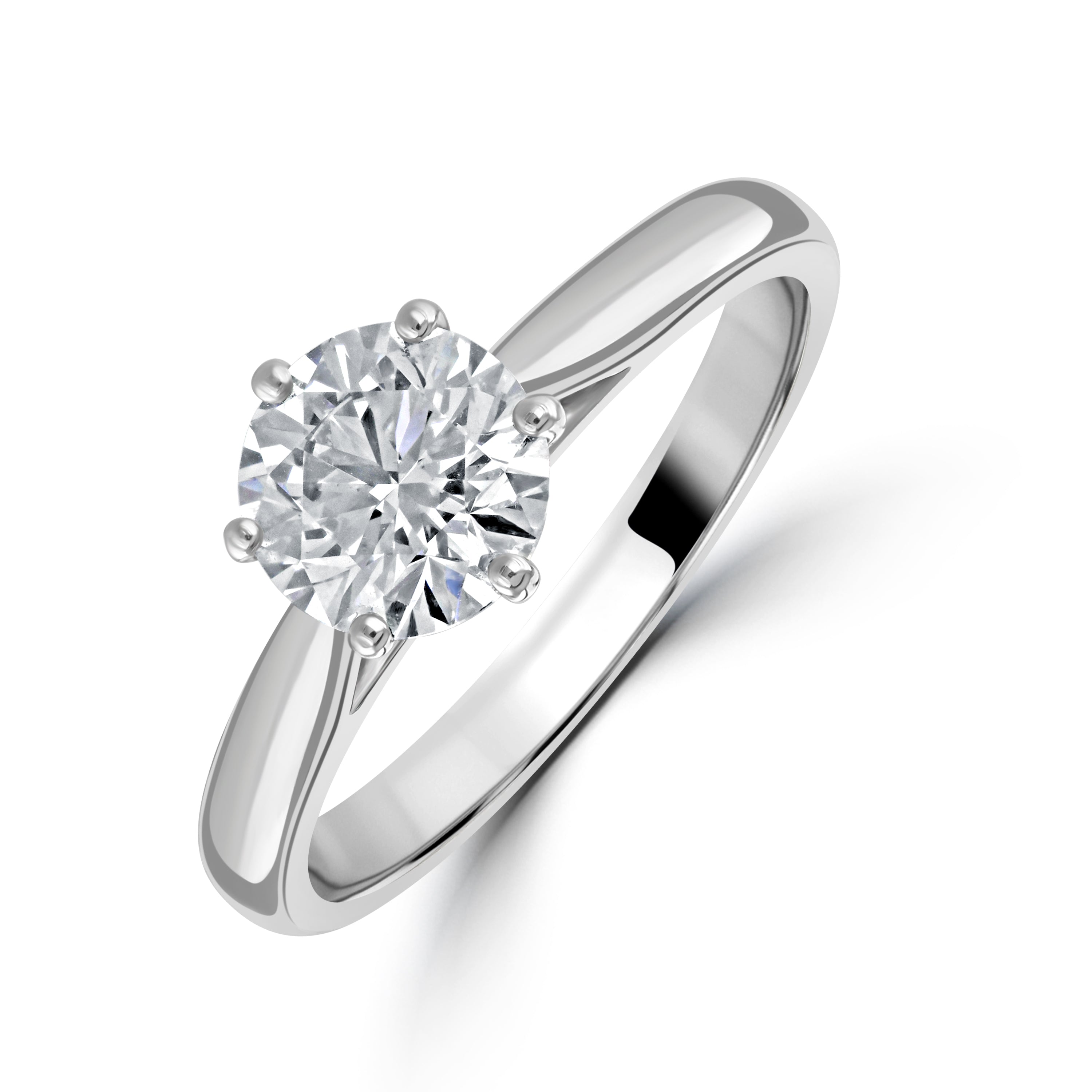 Platinum GIA Certificated 1.27ct Diamond Solitaire Ring