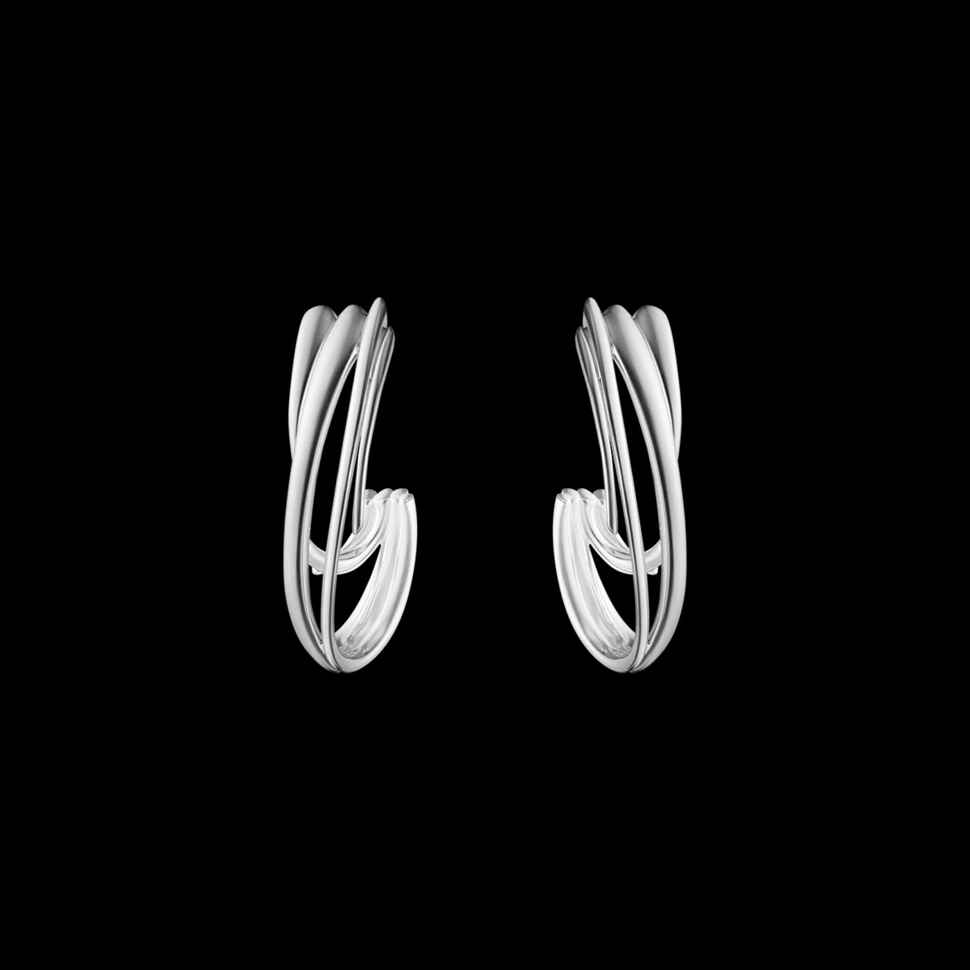 Silver Arc Earrings