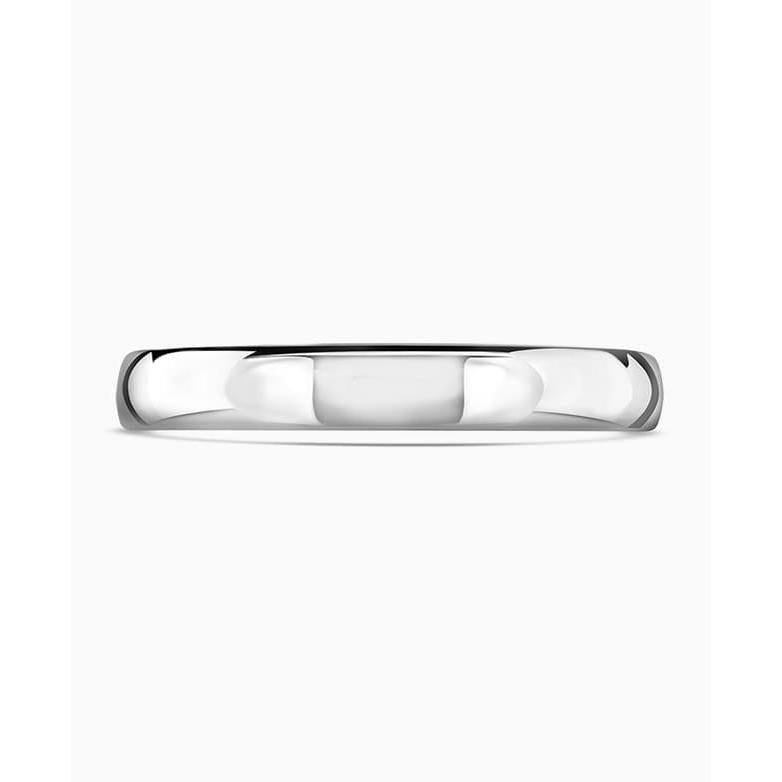 18ct white gold Classic Court Wedding Ring ultra light guage 3mm band