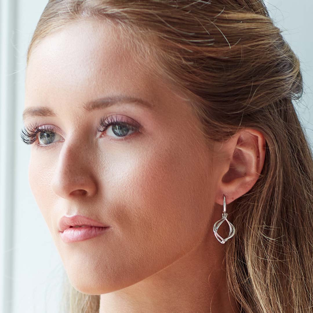 Silver Alicia Grande Drop Earrings