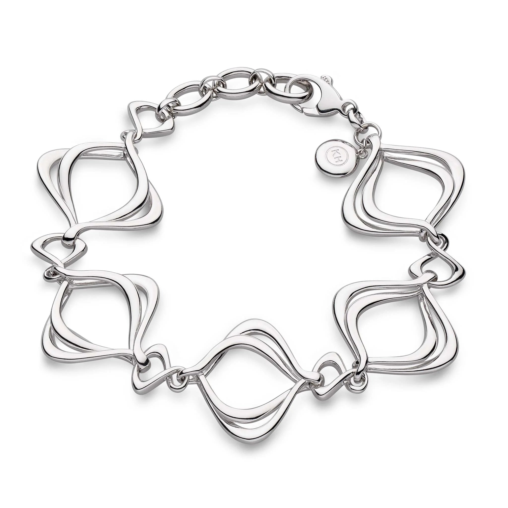 Rhodium Plated Silver Entwine Alicia Grande 8' Bracelet