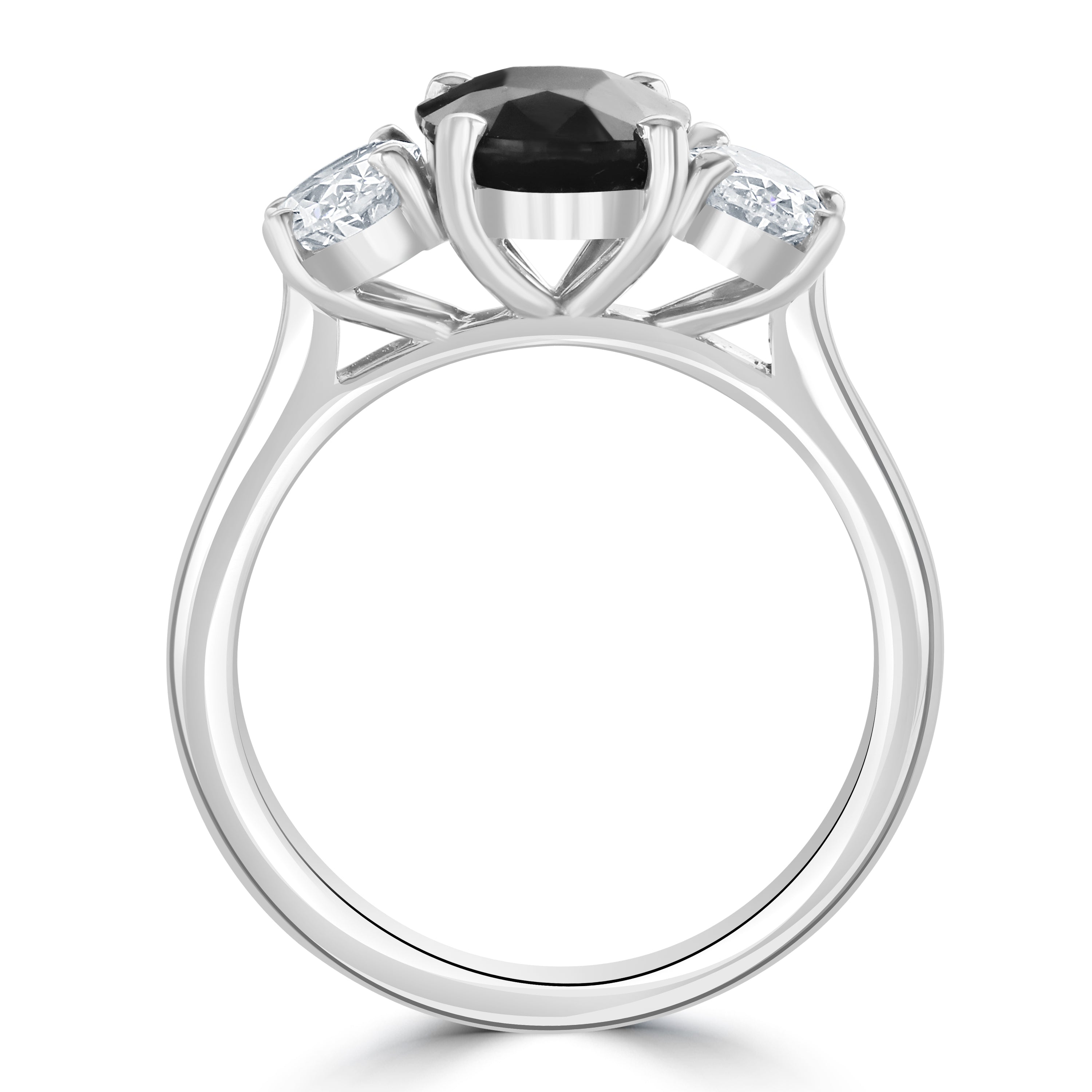 Platinum Ruby & Diamond Trilogy Ring