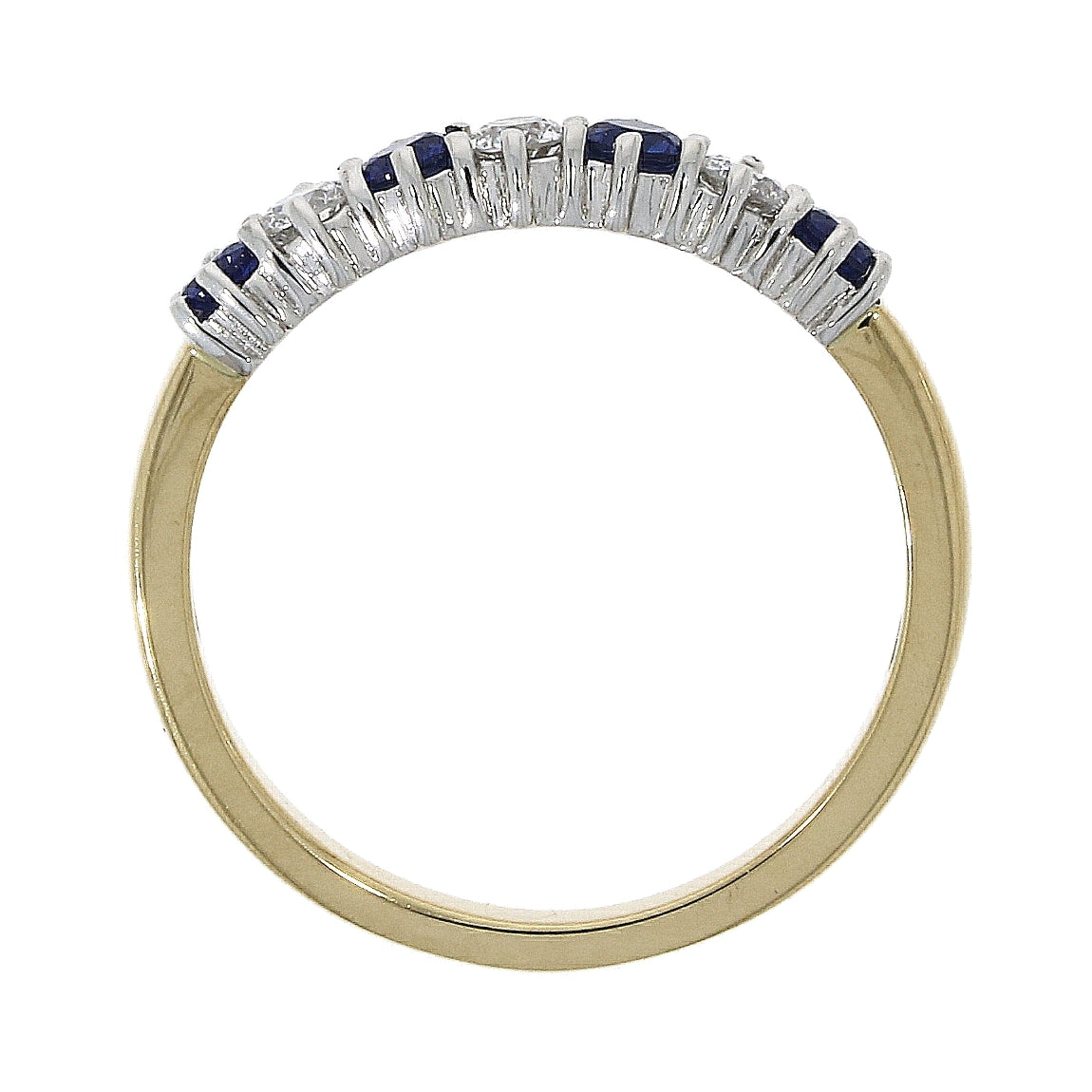 18ct Yellow gold Sapphire and Diamond ring