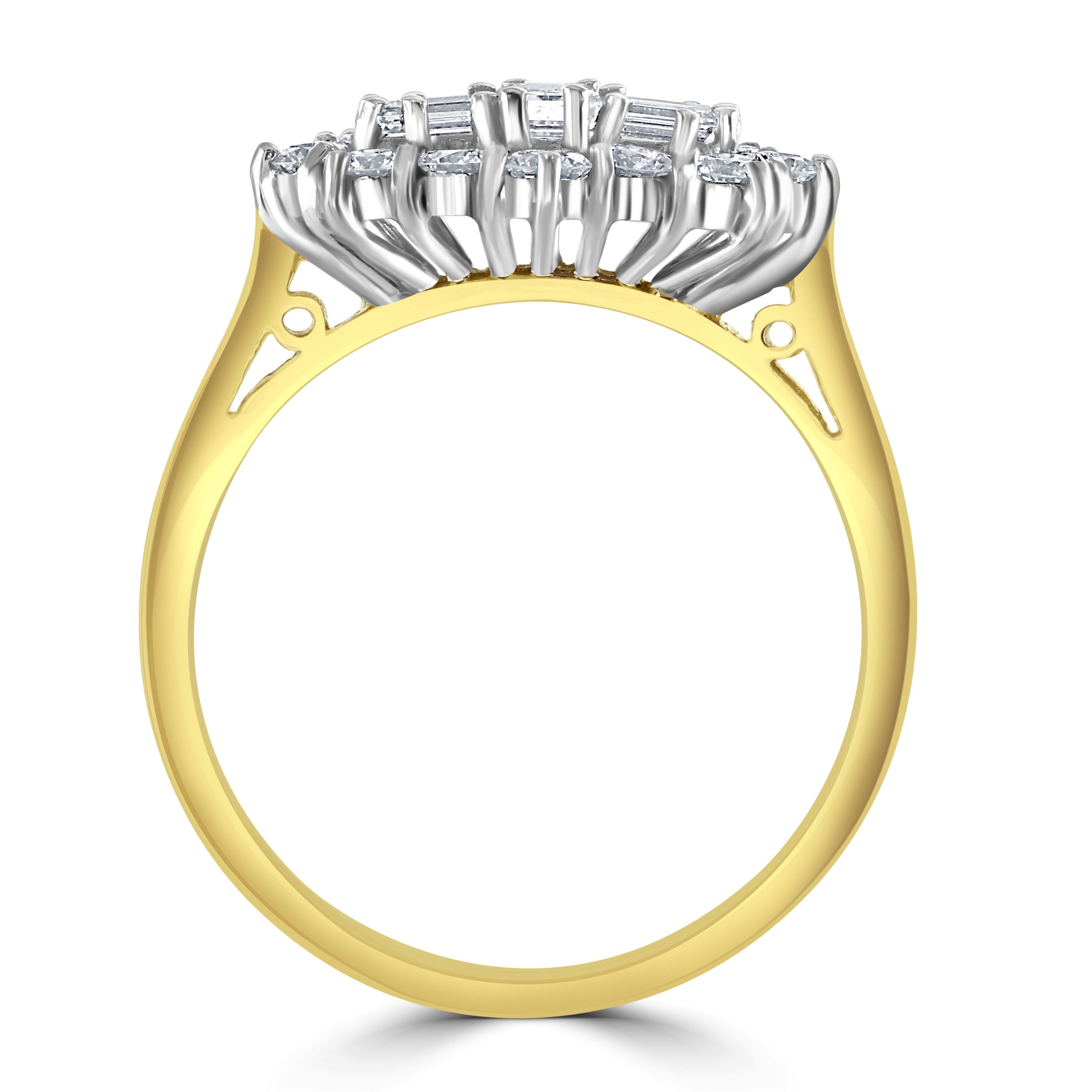 18ct Gold Diamond Cluster Ring