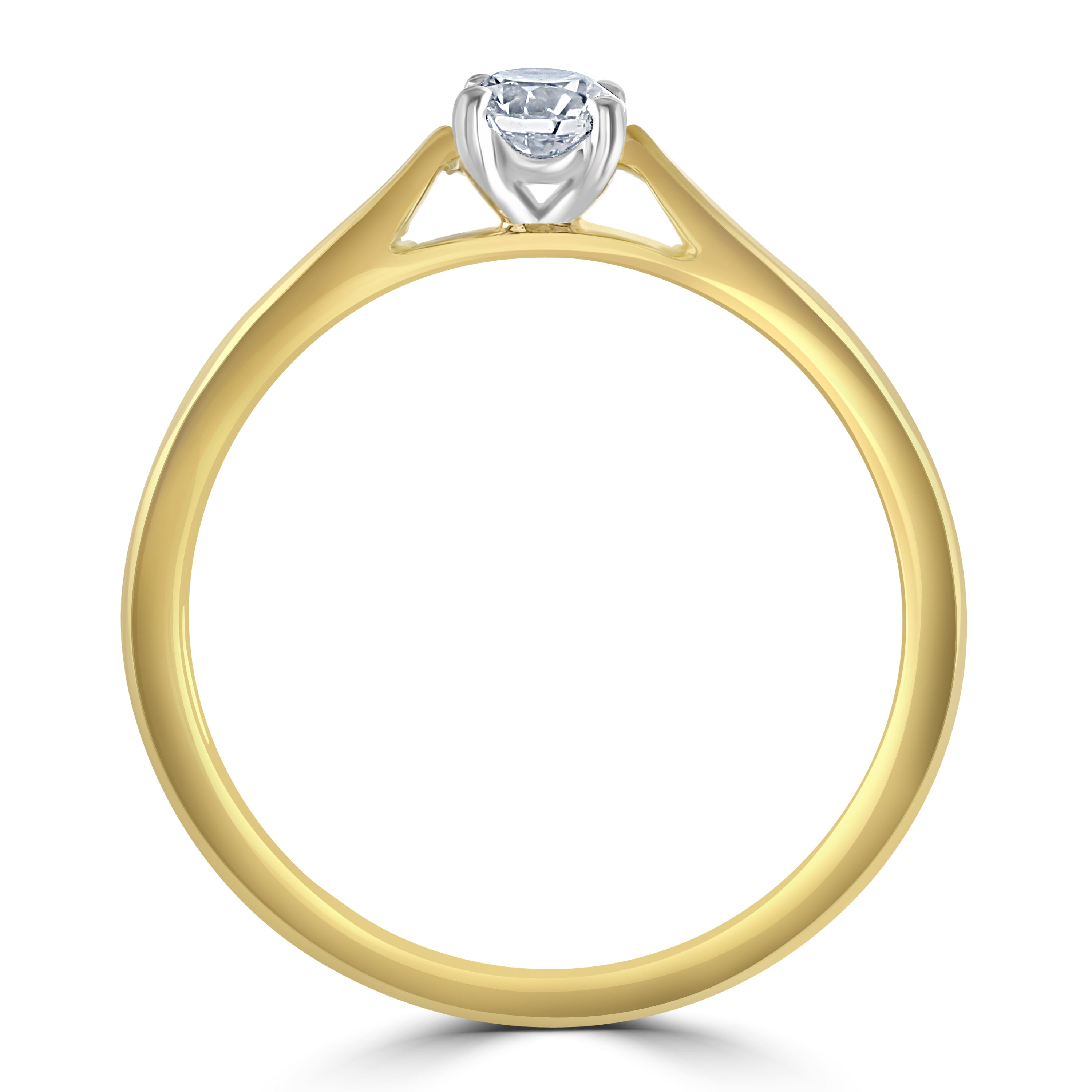 0.30ct Round Brilliant Cut Diamond Solitaire 18ct Yellow Gold Ring