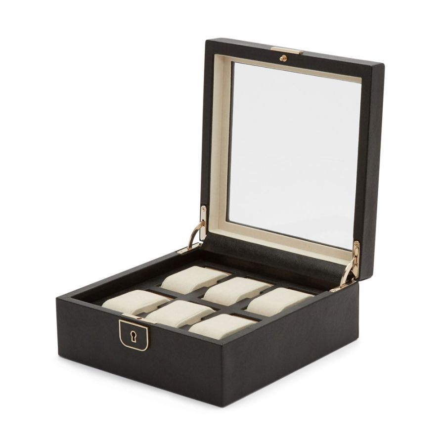Palermo 6pc Watch Box - Black Anthracite
