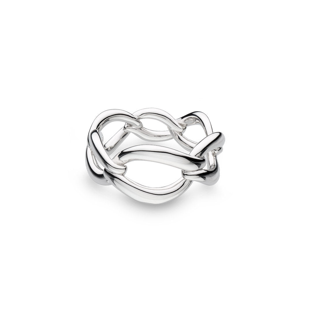 Silver Entwine Twine Link Ring