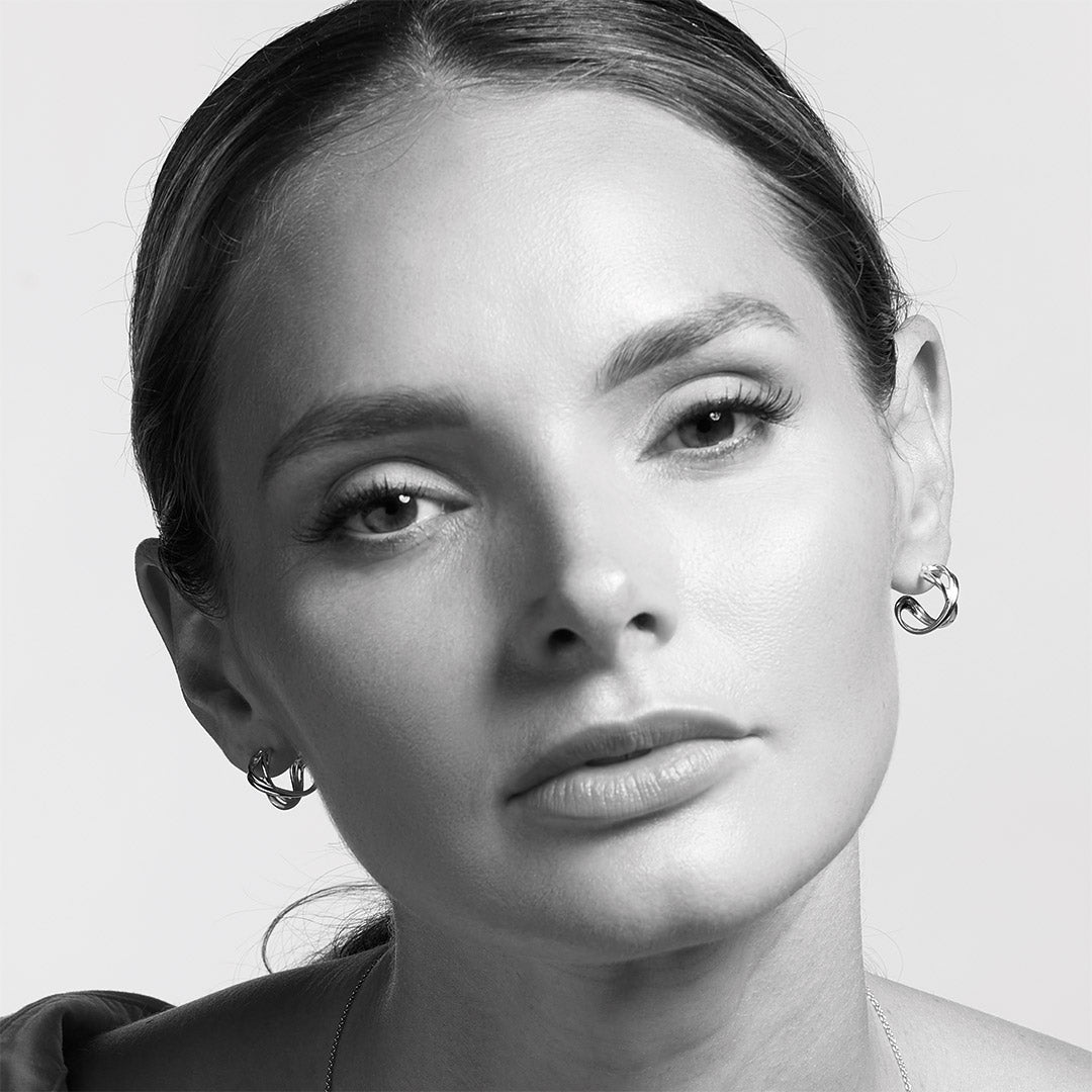 Silver Infinity Hoop Earrings