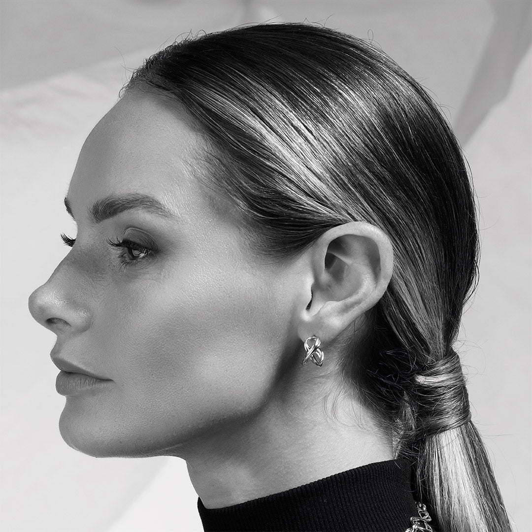 Silver Infinity Hoop Earrings