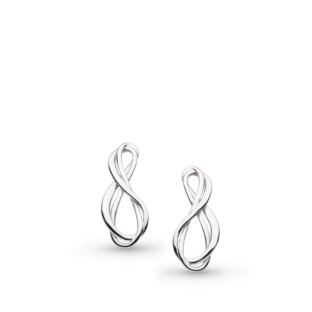 Silver Infinity Stud Earrings