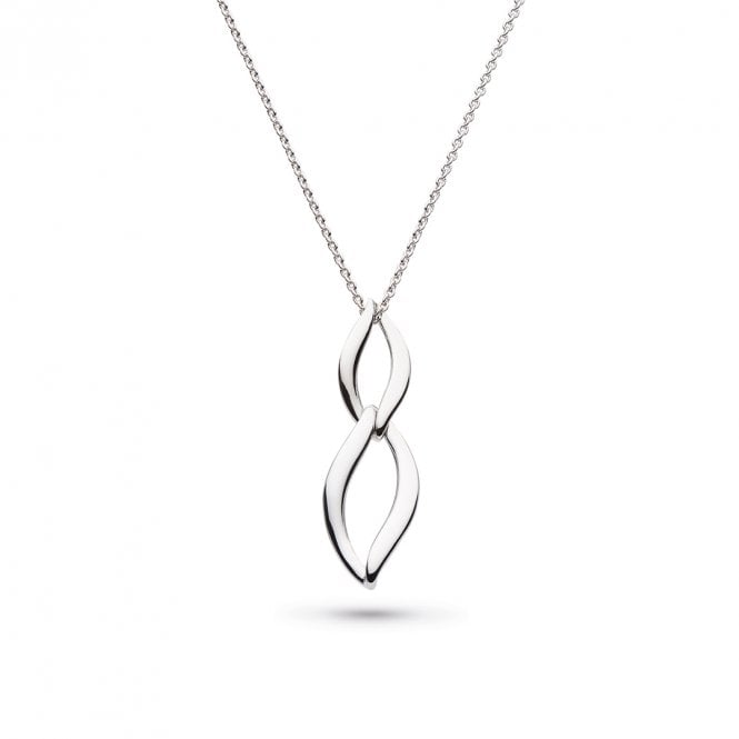 Silver Entwine Twine Link Duo Petite Necklace