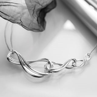 Silver Infinity Trio Grande Necklace