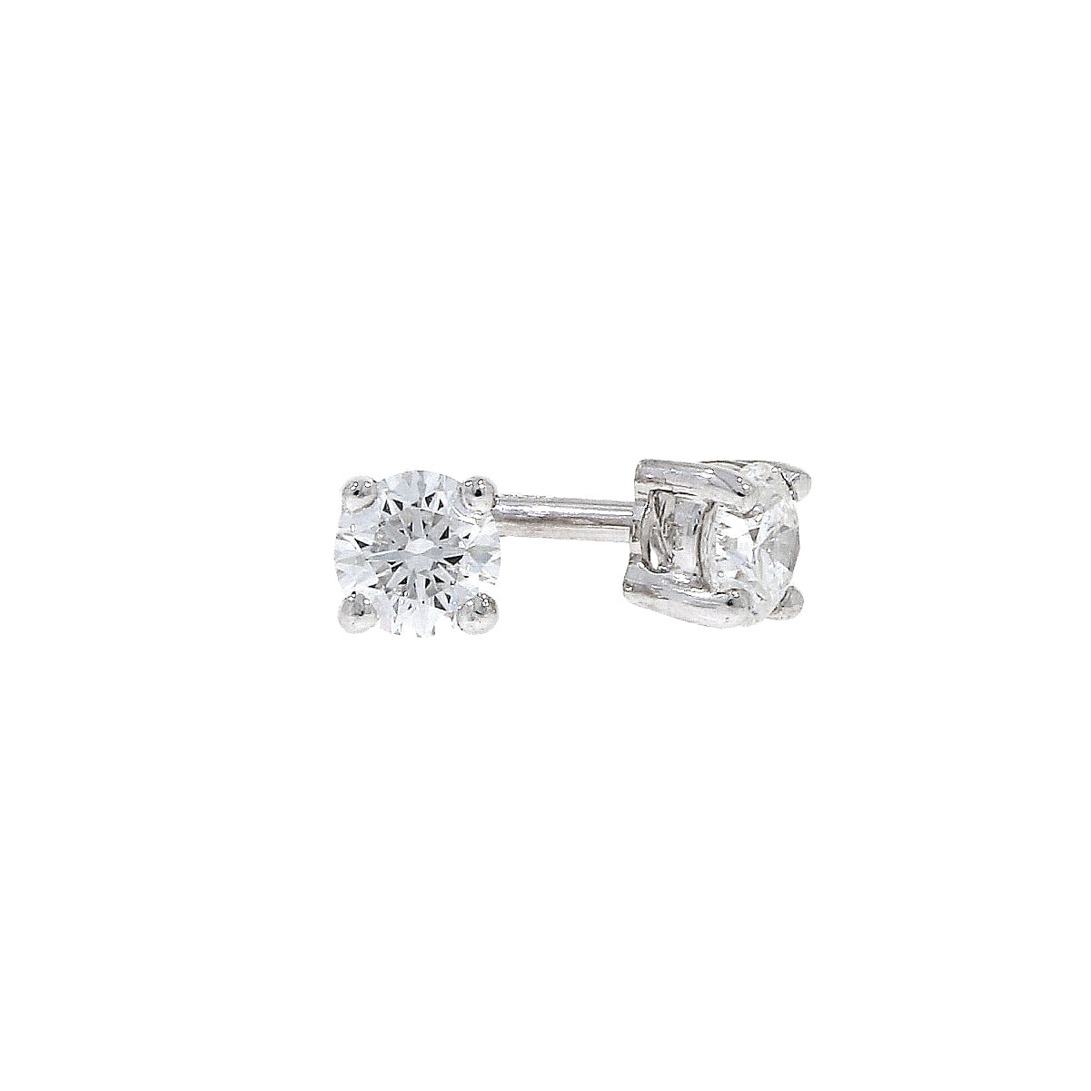 18ct white gold Diamond Solitaire Stud Earrings