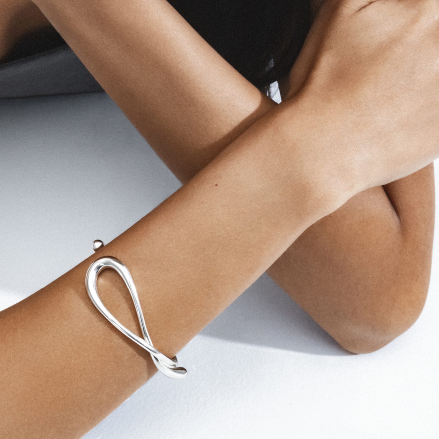 Silver Mercy Twist Bangle