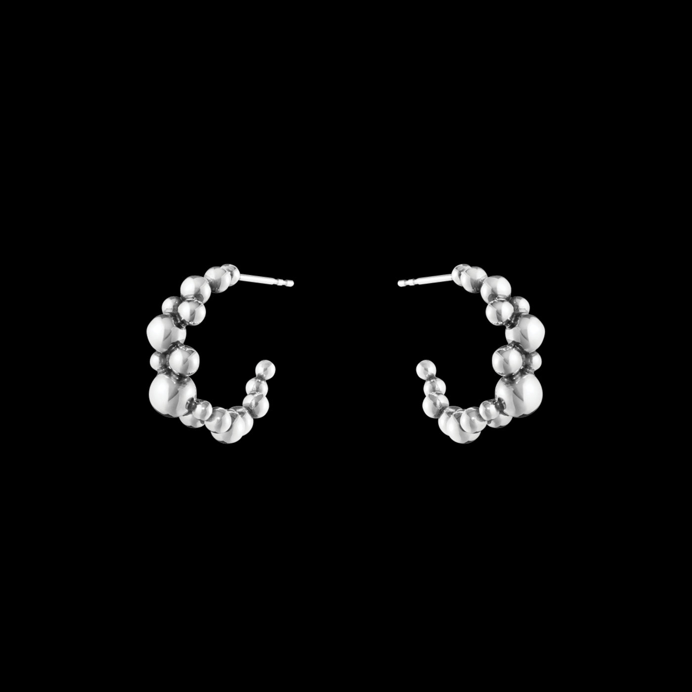 Silver Moonlight Grapes Earhoops