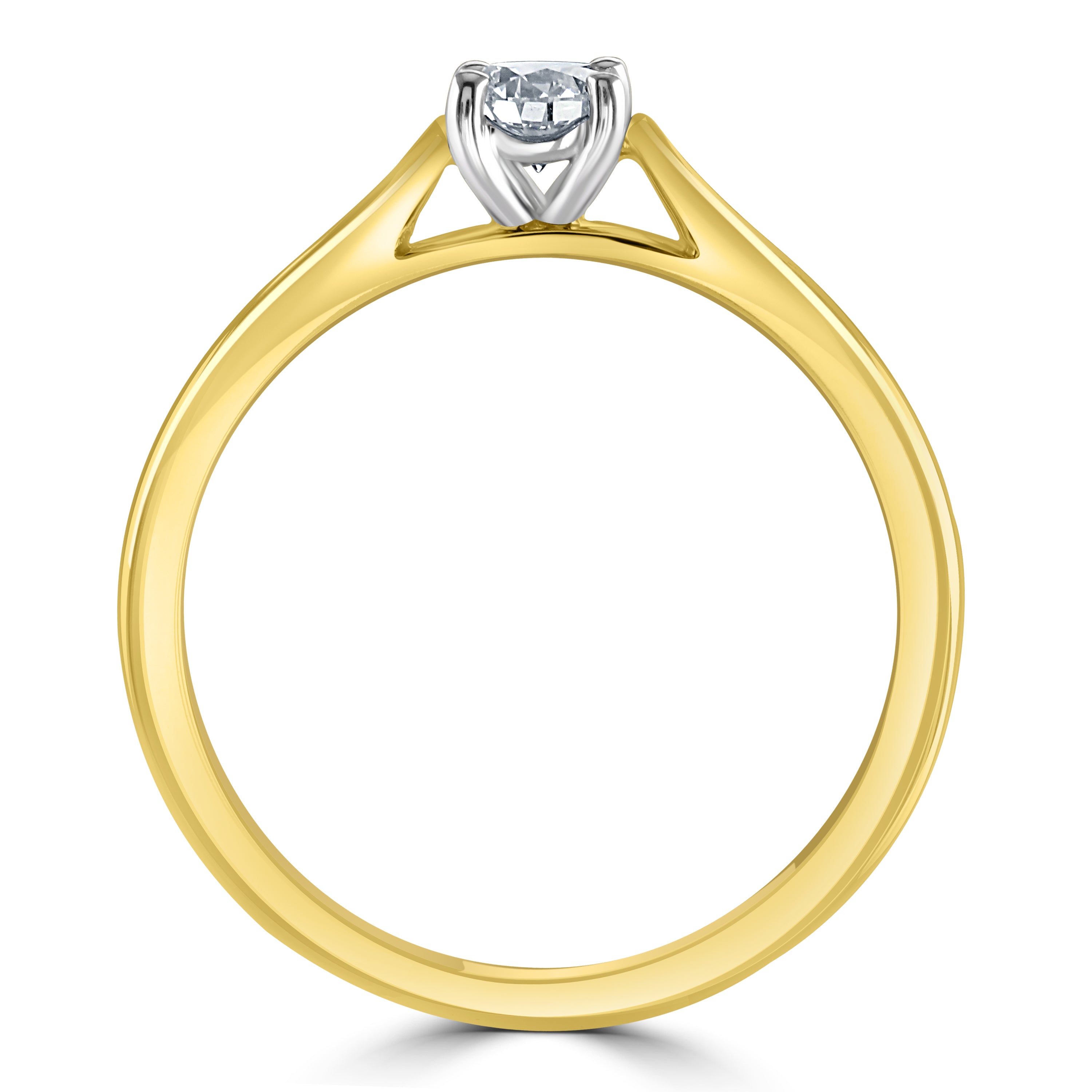 0.30ct Round Brilliant Cut Diamond Solitaire 18ct Yellow Gold Ring