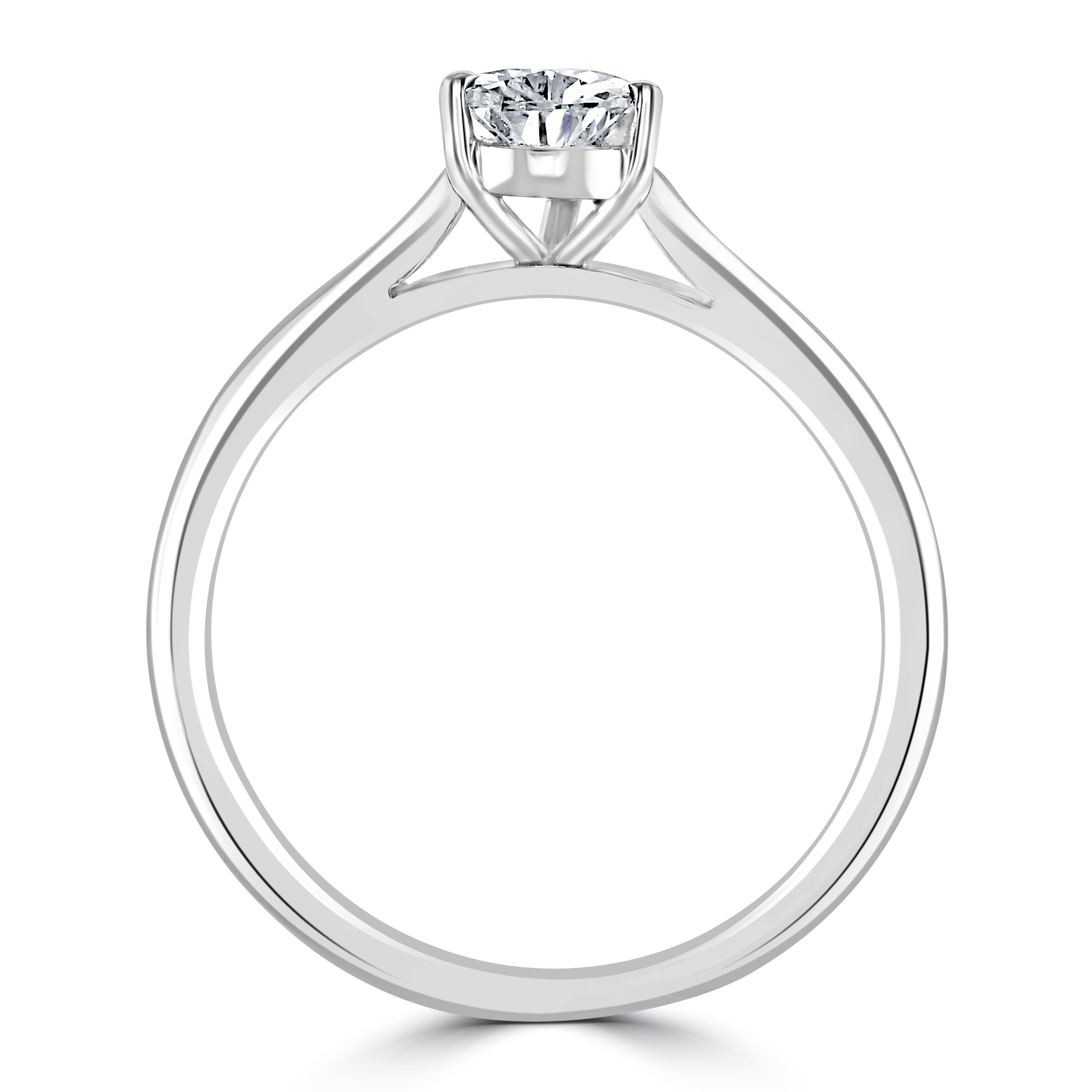 0.71ct Diamond Pear Cut Solitaire Platinum Ring