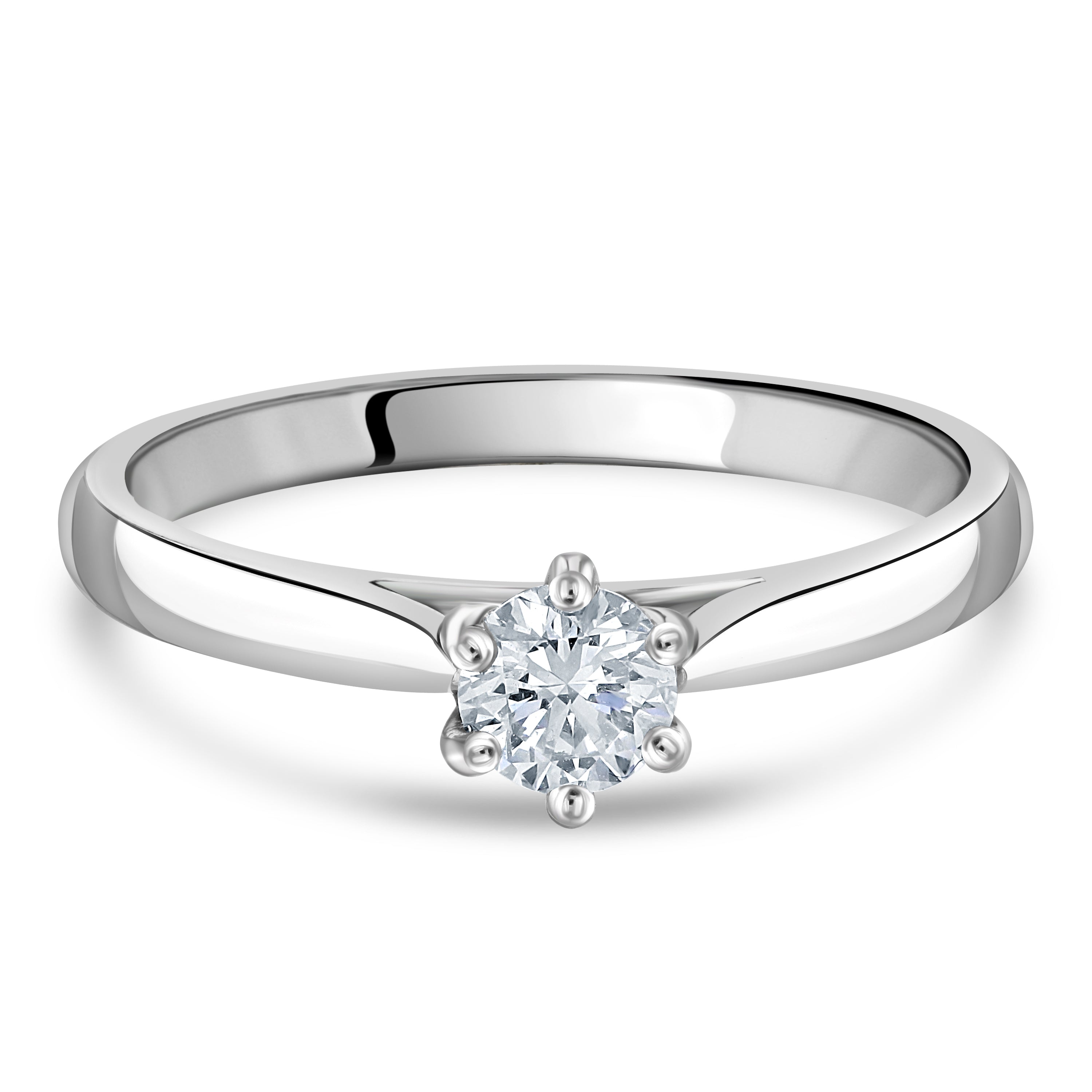 0.30ct Round Brilliant Cut Diamond Solitaire Platinum Ring