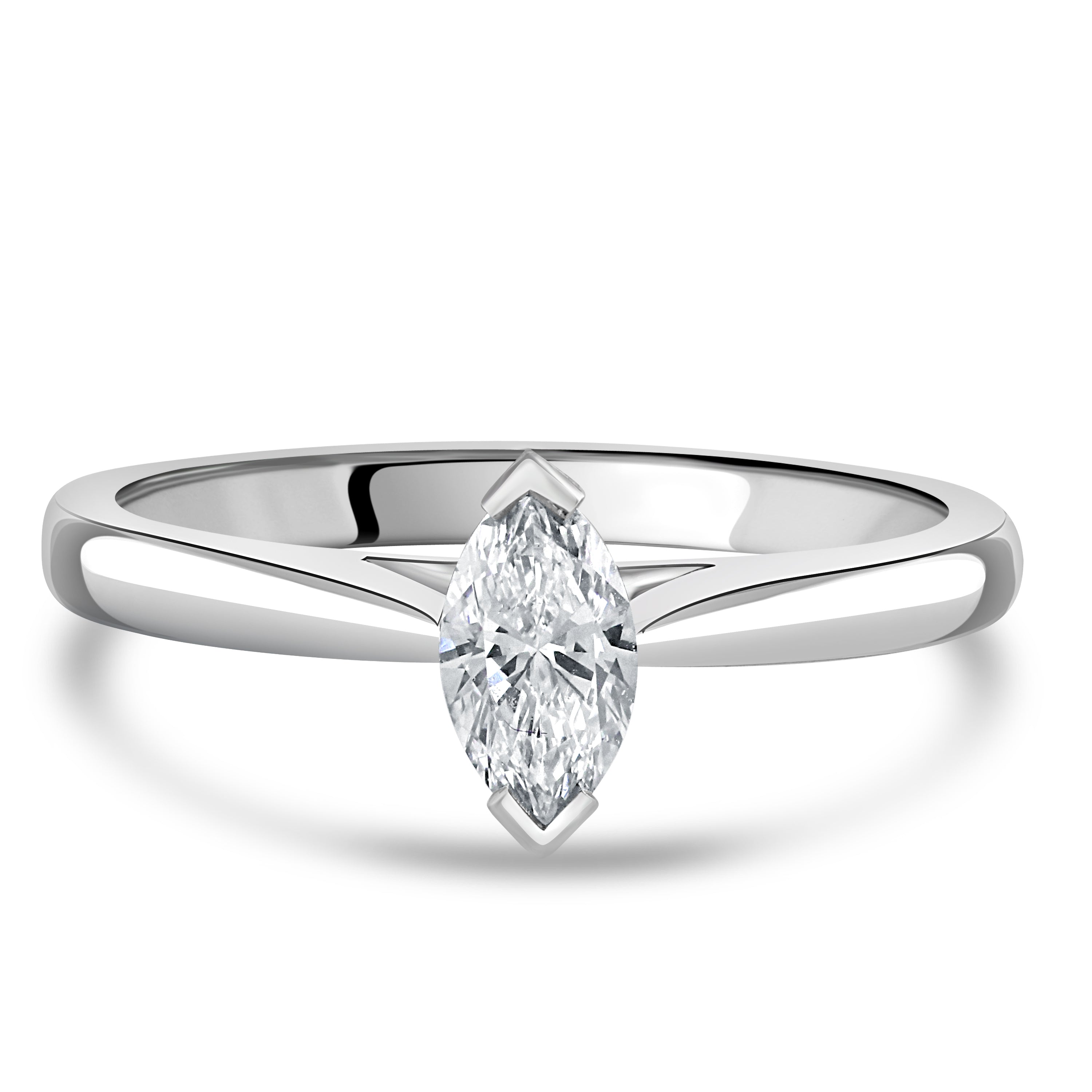 0.36ct Diamond Marquise Cut Solitaire Platinum Ring