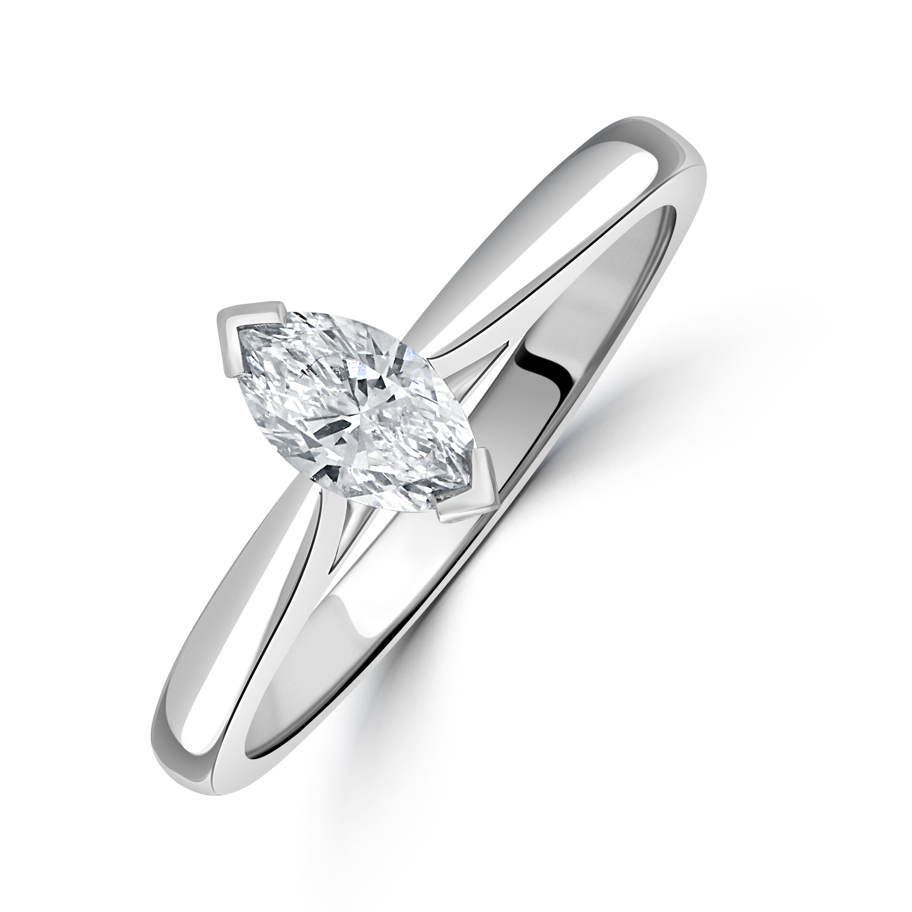 0.36ct Diamond Marquise Cut Solitaire Platinum Ring