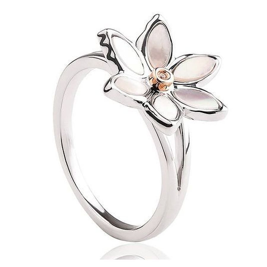 Silver and 9ct Rose Gold Lady Snowdon Ring