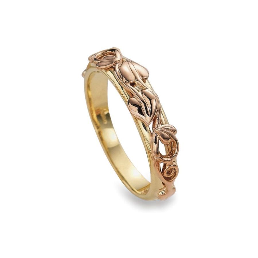 9ct yellow and rose gold Tree of Life Ring