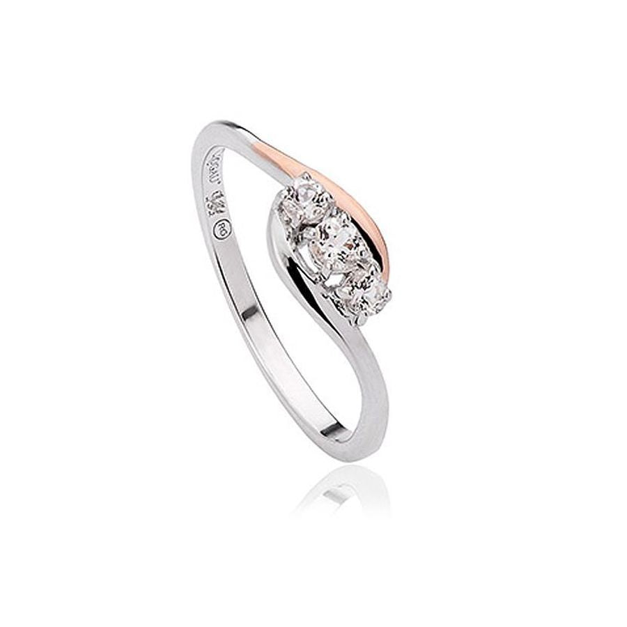 Silver and 9ct Rose Gold Spirit of Chris Wht Top Ring