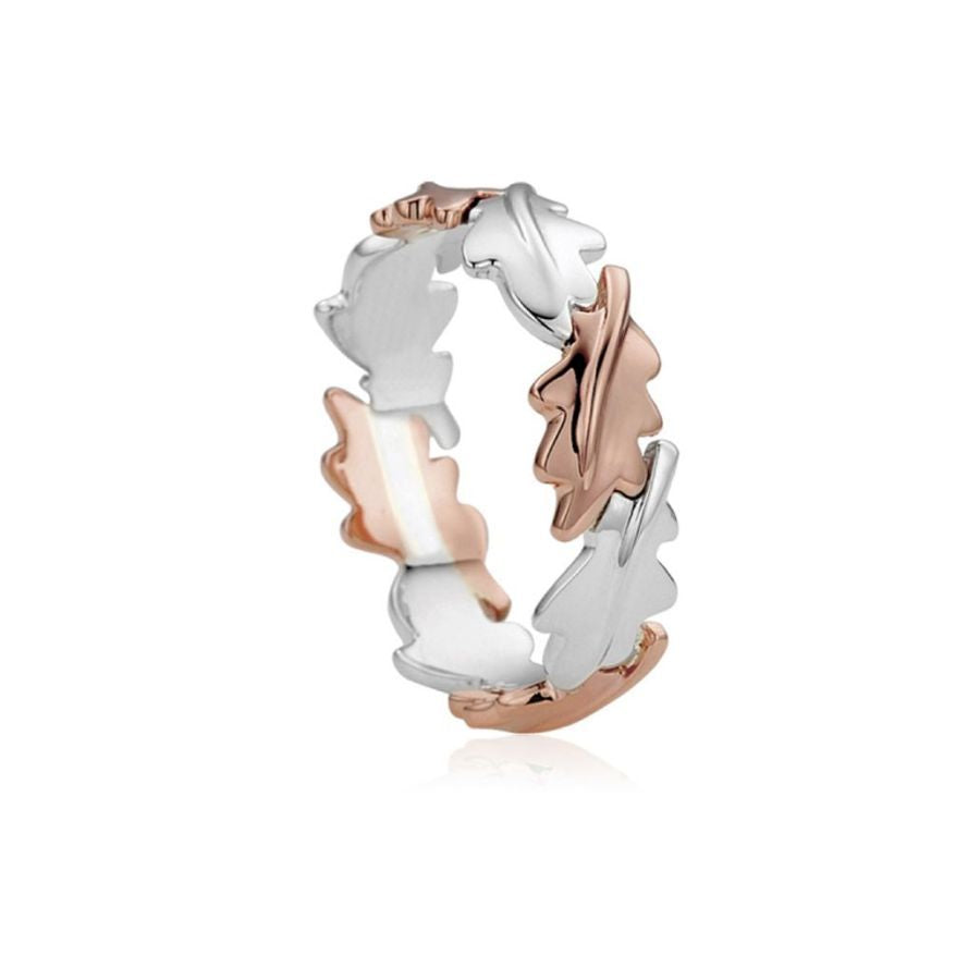 Silver and 9ct Rose Gold Royal Oak Ring