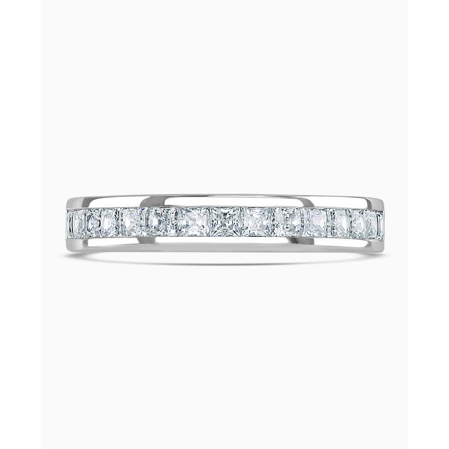 Platinum Channel set diamond eternity ring