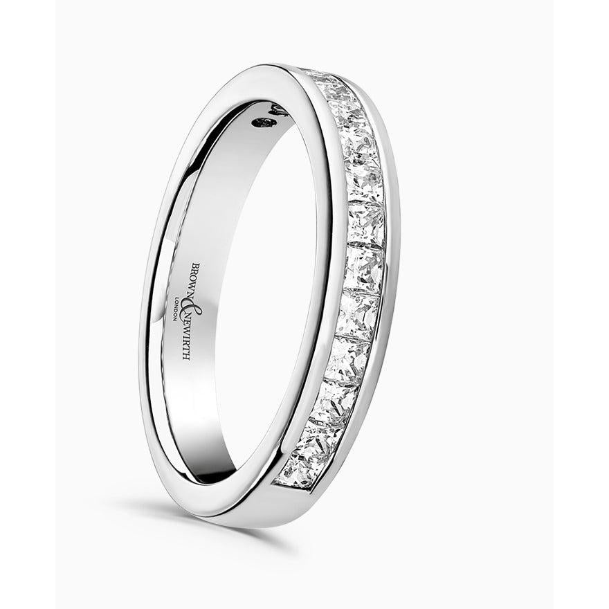 Platinum Channel set diamond eternity ring