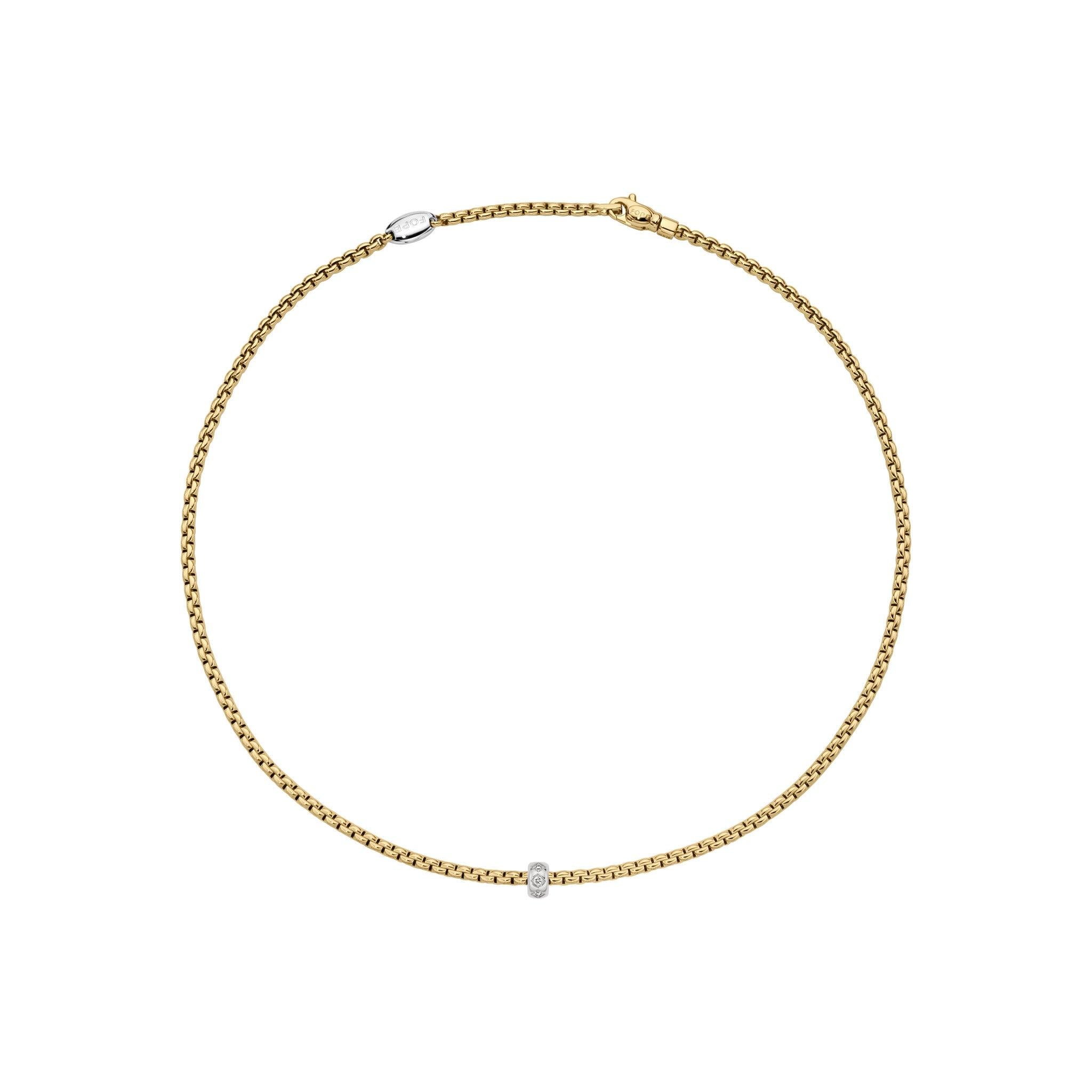 Eka Necklace Yllw/Wht dia 0.12ct