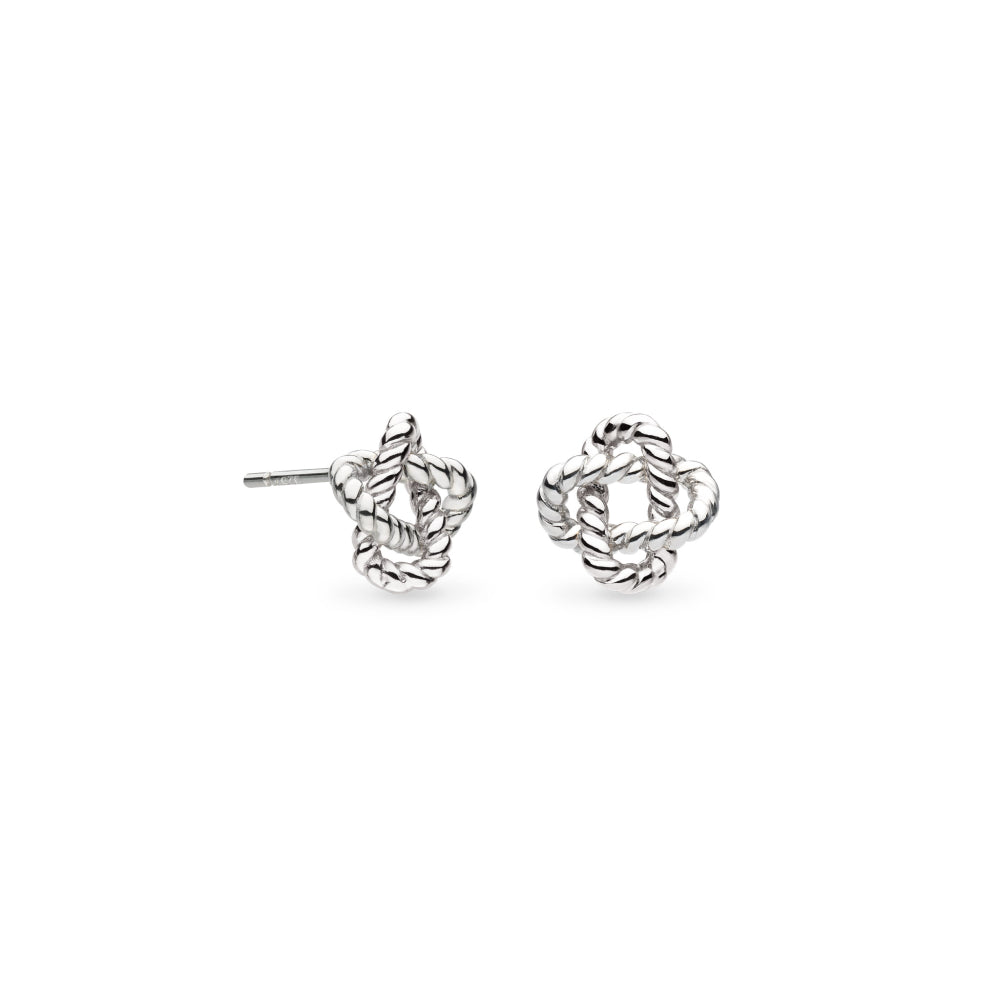 Silver Marina Rope Knot Stud Earrings