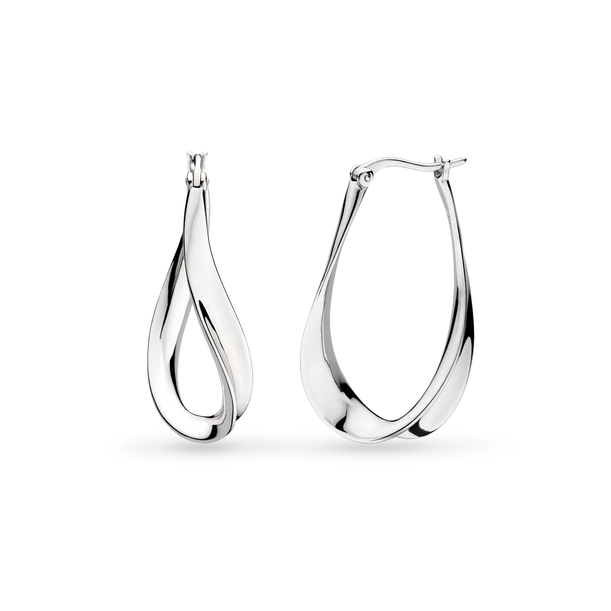 Silver Serenity Grande Hoop Drop Earrings