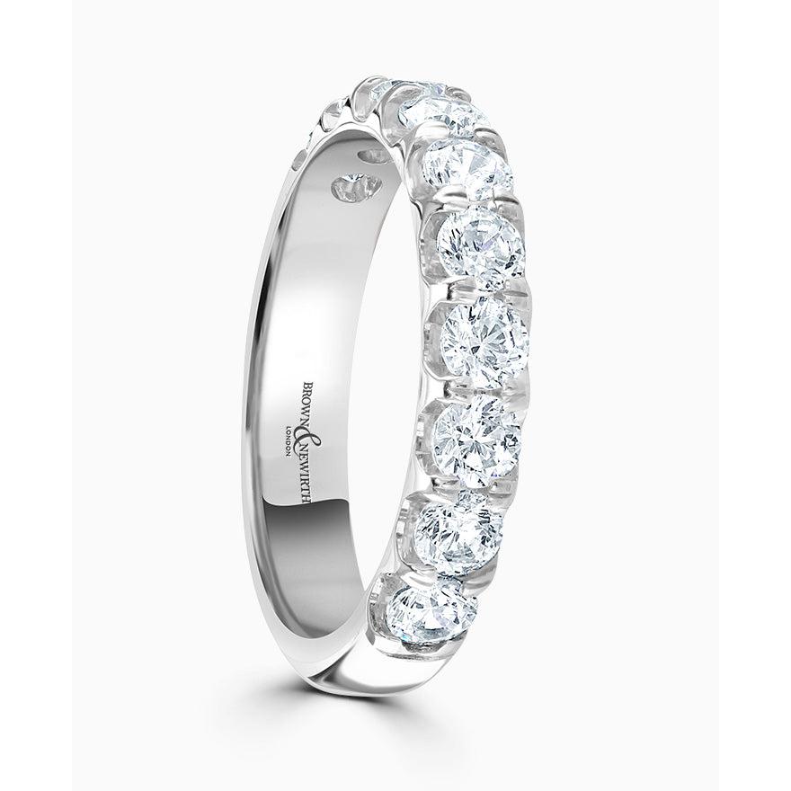 Platinum Diamond half eternity ring