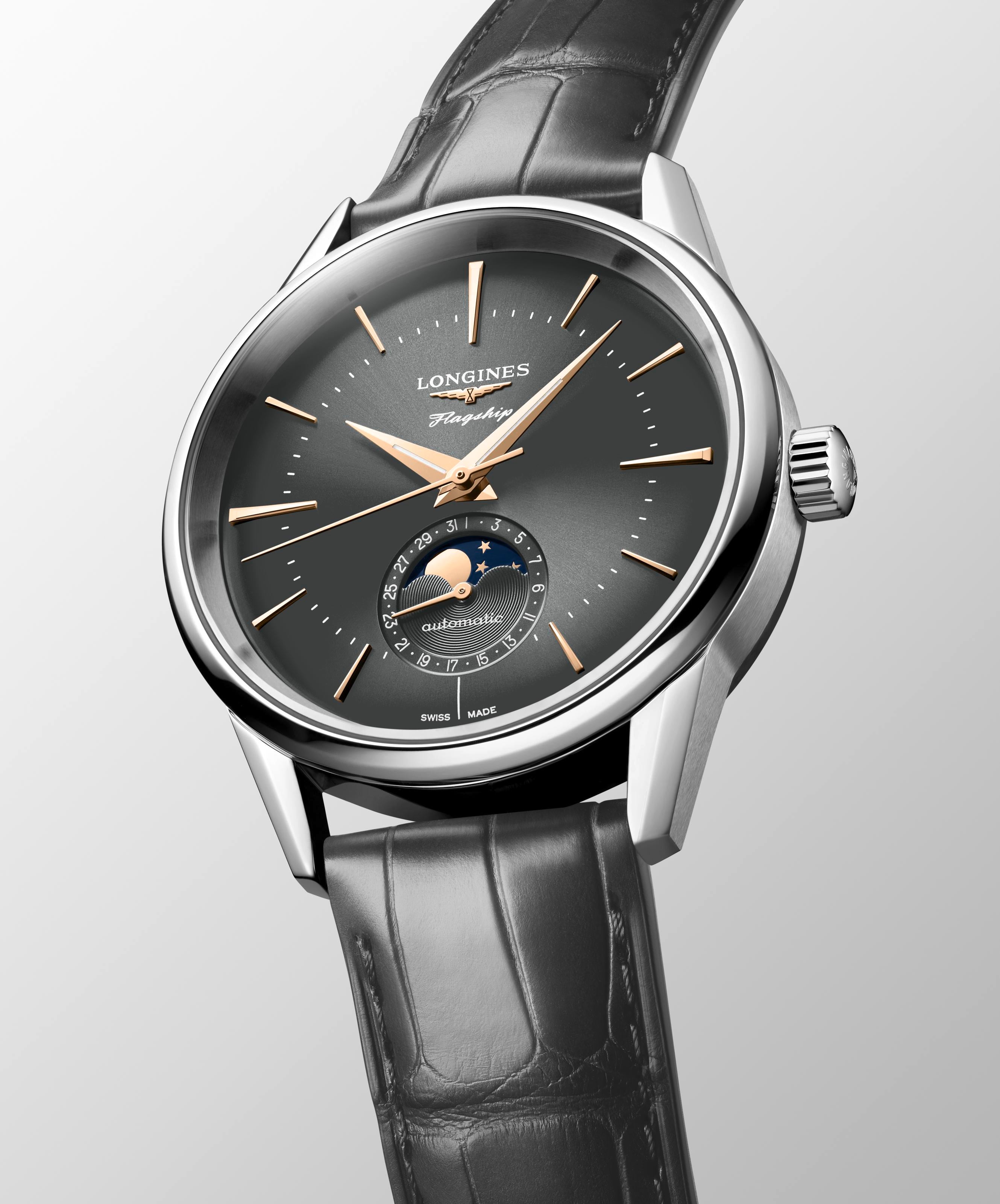 SS Flagship Heritage Anthracite Moonphase strap