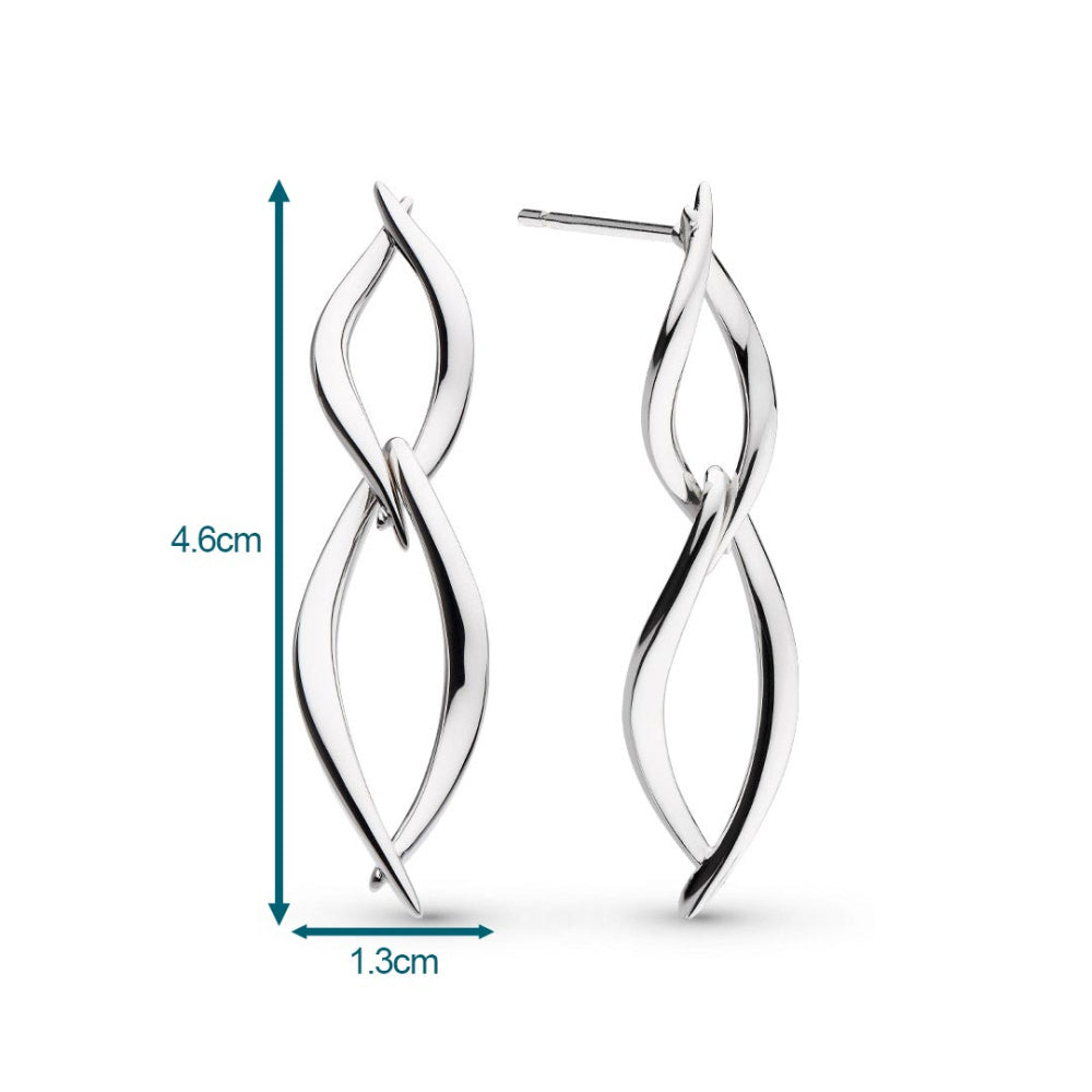 Entwine Twine Twist Duo Link Drop Earrings