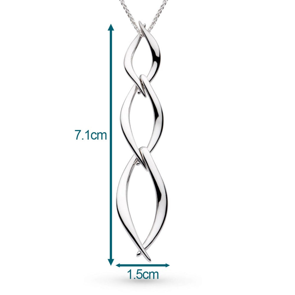Entwine Twine Twist Trio Link Necklace