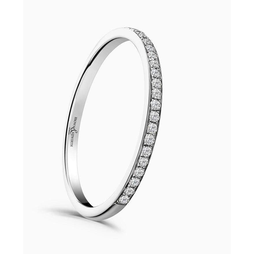 0.10ct Platinum Dia set court