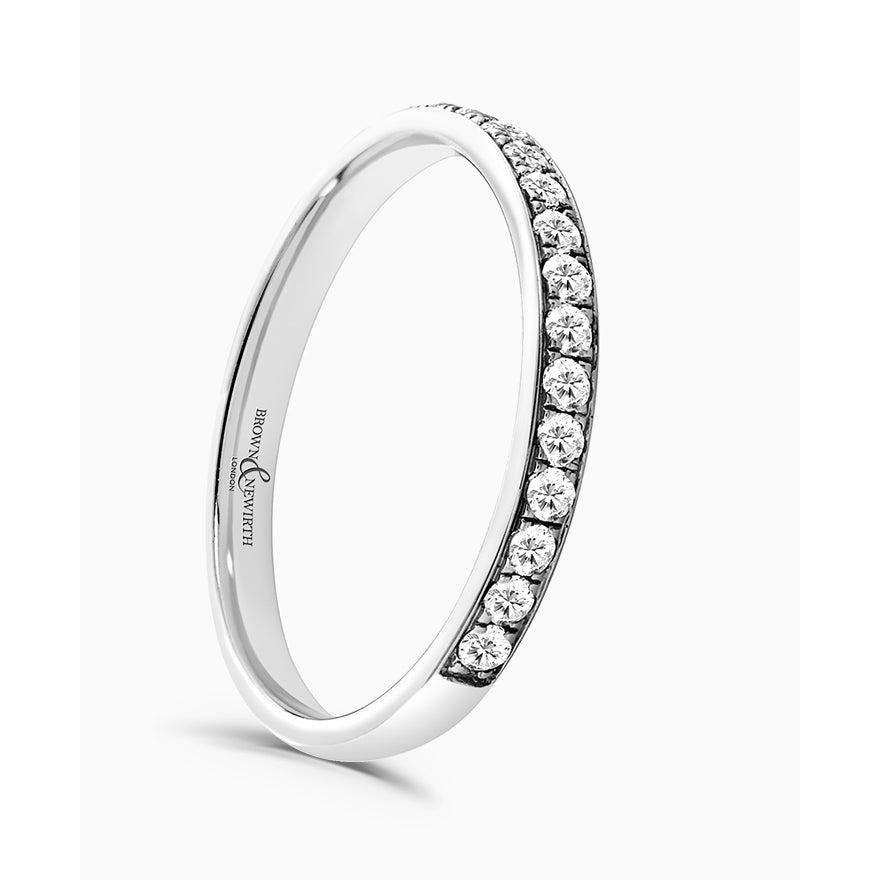 0.33ct Platinum Dia set court