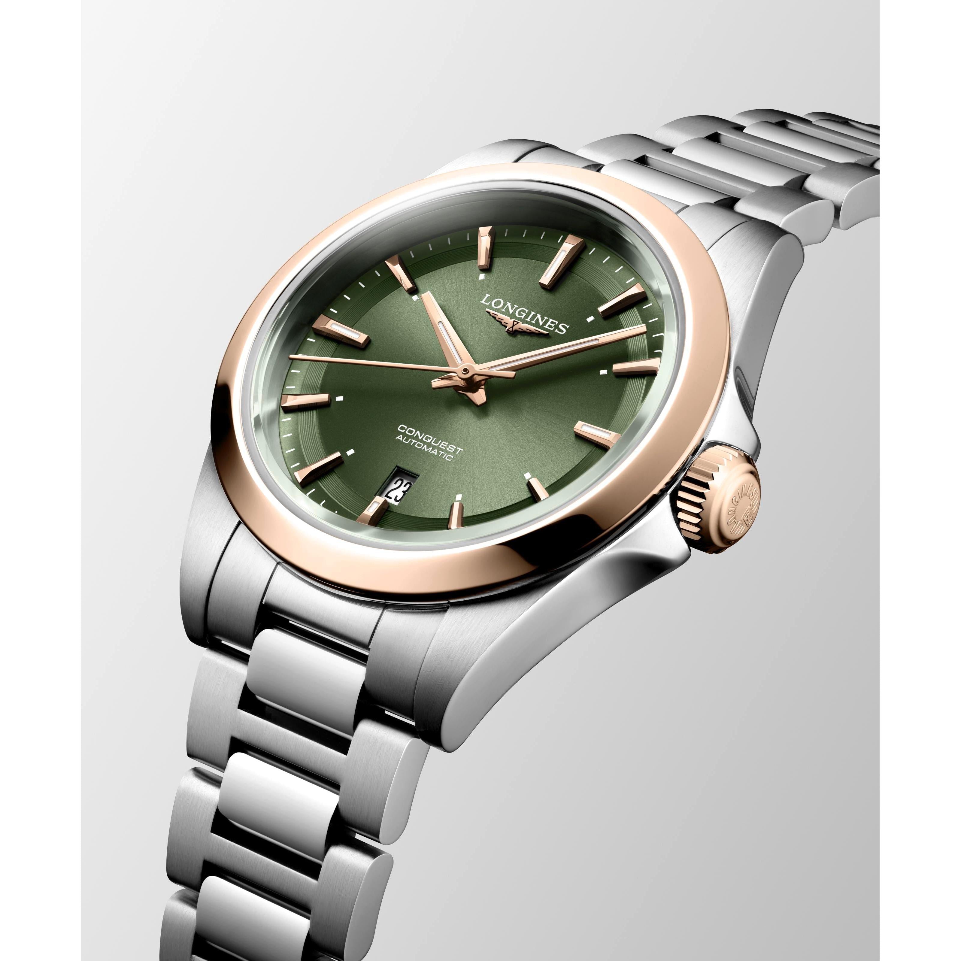 Conquest GRN dial RGold Bezel