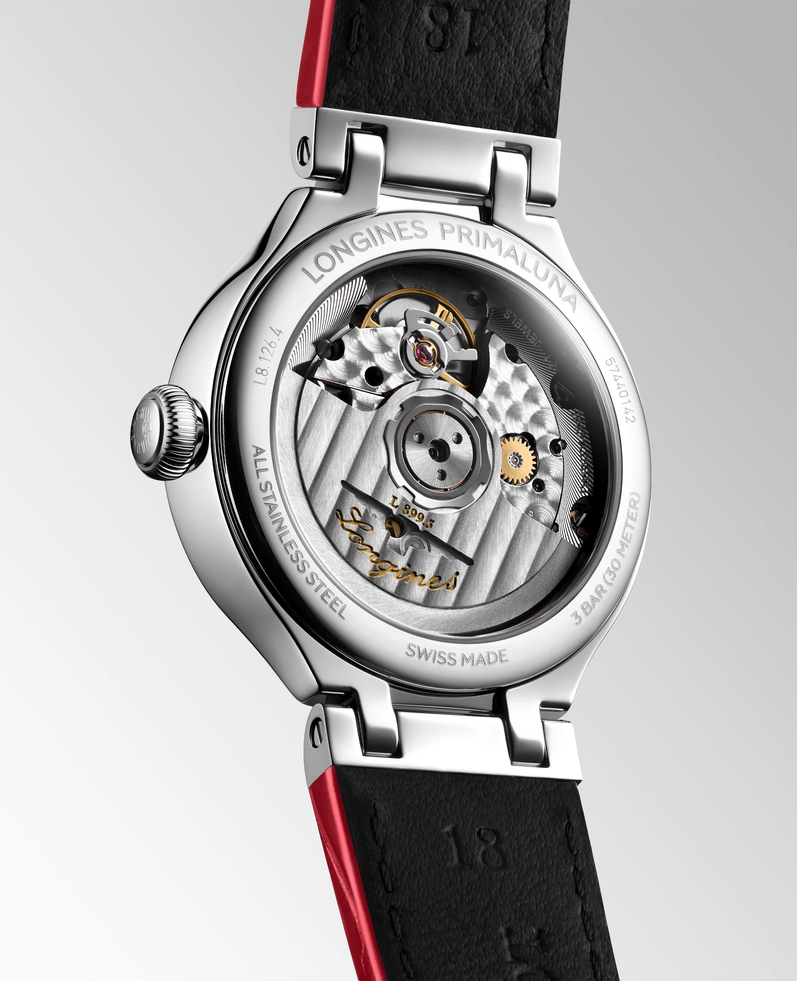 Primaluna moonphase auto mop dia dot ss strap watch