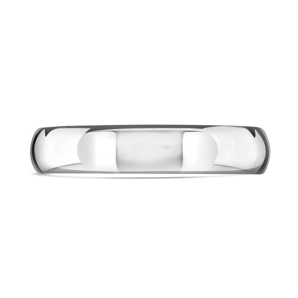 Platinum 4mm Medium Court Wedding Band