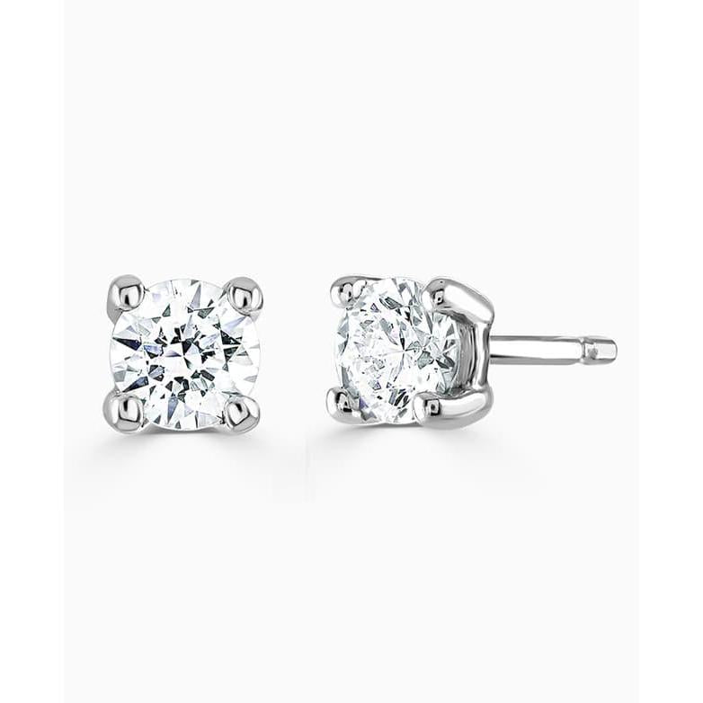 18ct white gold Solitaire Diamond stud earrings 0.50ct