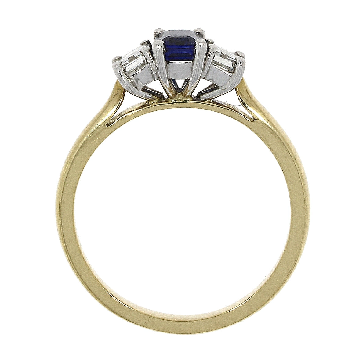 18ct Gold Sapphire & Diamond Trilogy Ring
